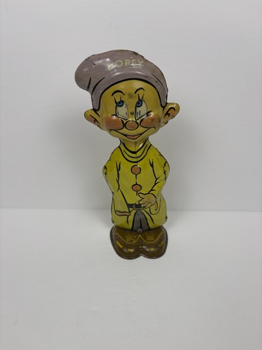 Vintage Marx Walt Disney Dopey Tin Windup 1938 Figur Schneewittchen 8" funktioniert nicht