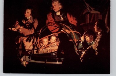 Philosopher Lecture on the Orrery Joseph Wright Postcard 1930