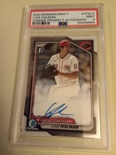 2024 Bowman Chrome Draft Luke Holman AUTOGRAPH #CPA-LH PSA 9 Mint Baseball