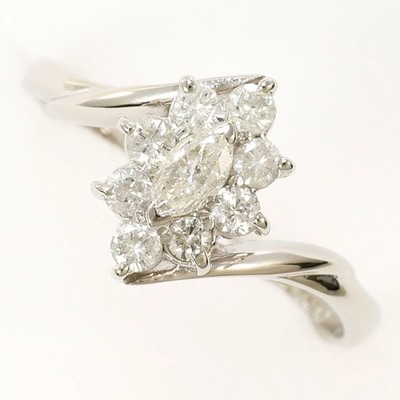 PT900 Platin Ring mit 0,31 ct Diamant, Gesamtgewicht 2,4 g, wie ... GZl1i6e4