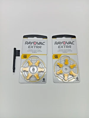🔋 Lot de 12 piles auditives Rayovac Extra taille 10, parfaites pour appareils - Photo 1/2