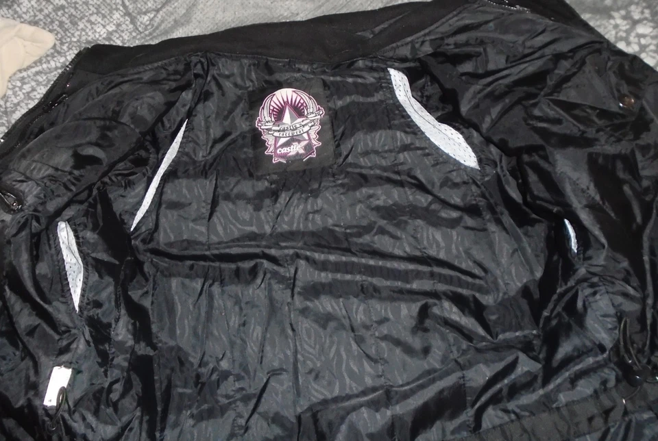 Chaqueta de moto de nieve Castle X Racing para mujer grande negra Foto 3 de 3