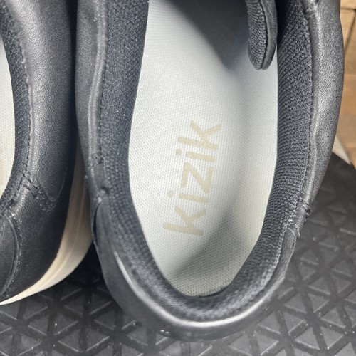 Kizik Womens Size 8.5 Vegas Black Leather Casual Lace Up Slip In Comfort Shoes - Picture 6 of 10