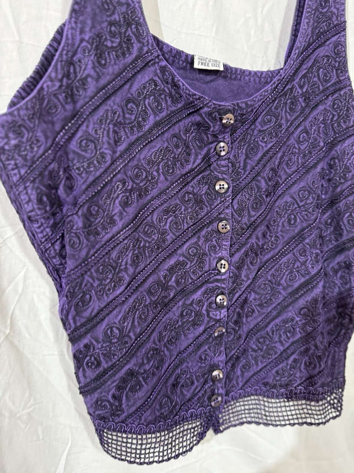 Unbranded Woman’s Sleeveless Top Purple And Black… - image 4