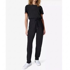 Sweaty Betty - women  s Explorer Short sleeve stretch Woven black Jumpsuit SZ M