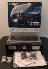 Vibe Sound USB Turntable/Built-In Speakers -MP3 Audio Record Player NIB/Open Box