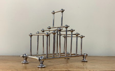 Silver Plated Toast Rack Based on a Design by Christopher Dresser, Late 19th C