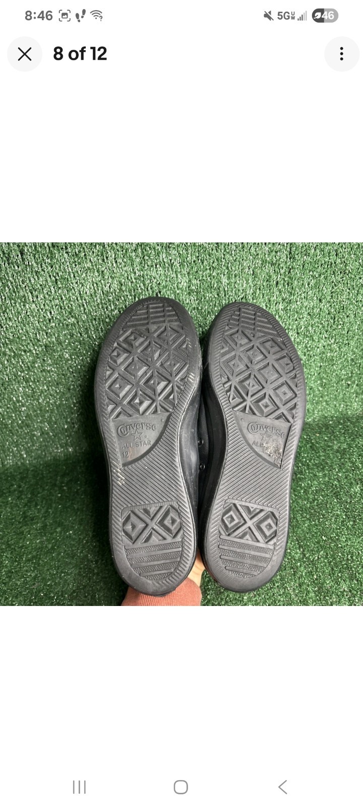 Converse Chuck Taylor All Star Hi Shoes Mens Size 12 Black Leather Casual Skate thumbnail 6