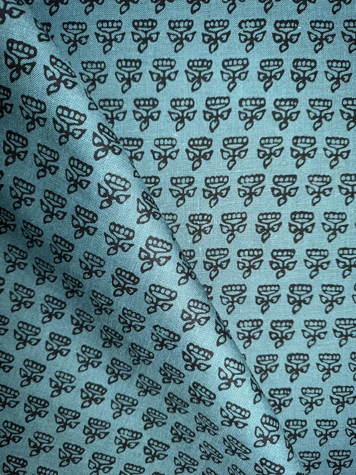 THIBAUT MIMI Thibaut F936443 Teal Fabric 1 1/2 YARDS 54"W - Image 3 of 3