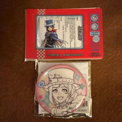 Ace Attorney Naruhodo Minuki China Exclusive Cafe Pin Badge Clear Card