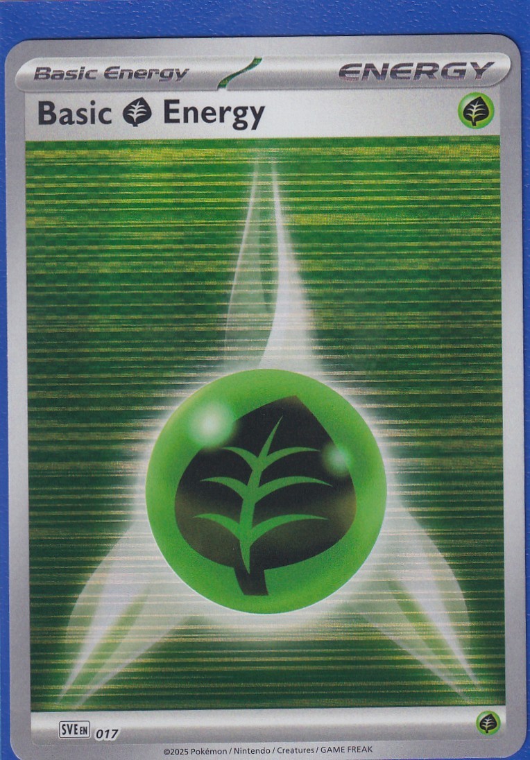 SVE POKEMON BLACK BOLT HOLO BASIC ENERGY GREEN 017 TCG WATER ENERGY fr2744-12