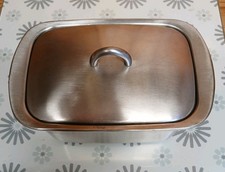 Lakeland Brushed Stainless Steel Insulated Butter Dish With Lid 17 x 10.5 cm