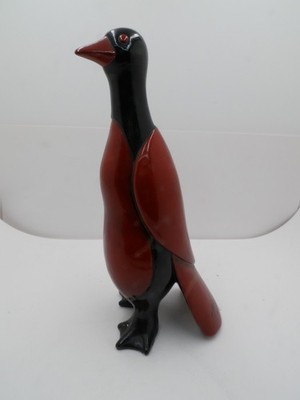 Fitz and Floyd Ceramic Vernissage Penguin, Black and White, 70's-80's, 12'' Tall