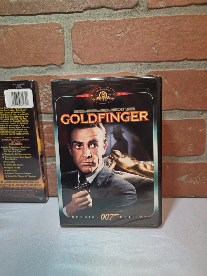 Lot of James Bond 007 DVDs GoldFinger,  Dr. No,  Octopussy, And GoldenEye Sealed - Image 3 of 4