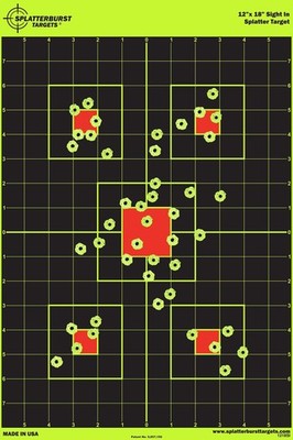 12''x18'' Sight in Splatterburst Target - Instantly See Your Shots Burst Bright...