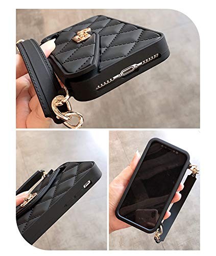 Wallet Case Compatible with Cute Light Luxury Bag iPhone 15 Pro Max Black - 第 4/7 張圖片