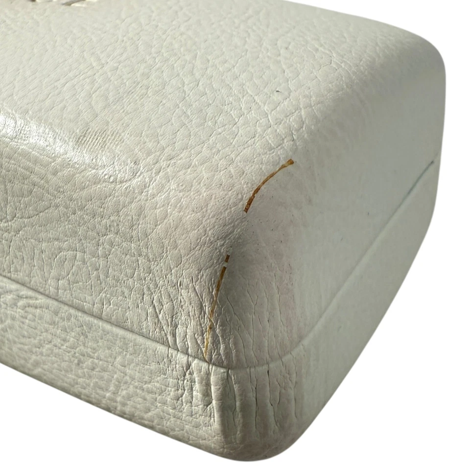 Versace White Leather Sunglasses Case Hard Shell Eyeglass Glasses Holder - Image 3 of 4