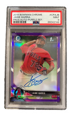 JAIME BARRIA 2018 Bowman Chrome Prospect AUTO RC Purple #/250 PSA 9 MINT#CPA-JB 