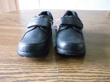 The Children's Place Boys Black Loafer Hook and Loop Strap Size 6 Casual Church