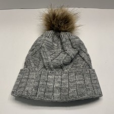 VBIGER Womens Winter Knitted Beanie Hat W Faux Fur Pom Warm Knit Skull Cap