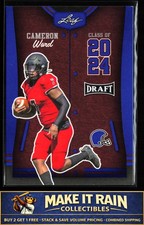 Cameron Ward 2023 Leaf Draft Blue #78 Washington State Cougars Rookie RC
