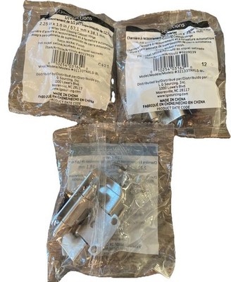 3 Pack Style Selection Self-Closing 1/2 inch Cabinet Hinge Satin Nickel 2.25x1.5