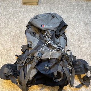 Berghaus C7 1 Series Backpack 65L 10 Bioflex Rucksack Grey Black With Rain Cover
