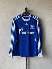 Vintage Adidas FC Schalke 04 Gazprom Jersey 2008 2009 Home Shirt Long Sleeve M