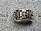 GRANDMA GRABE'S BEAUTIFUL VINTAGE 925 STERLING SILVER 8.44G CROSSES RING SIZE 10