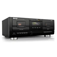 Pyle Dual Stereo Cassette Deck w/Tape USB to MP3 Converter