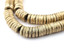 Brass Donut Beads 10mm Ring Large Hole 10 Inch Strand