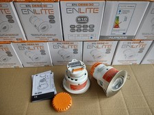 Image of 10x Enlite 8w LED Downlight Fire Rated Warm White Brushed Nickel (READ LISTING!)