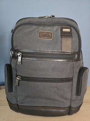 Tumi Alpha Bravo Knox Backpack Laptop Expandable. Gray/Brown. 222681AT2