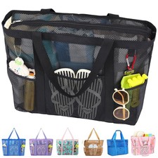 Fammart Large Mesh Beach Bag for Women, Oversized Beach tote Swim Pool Bag