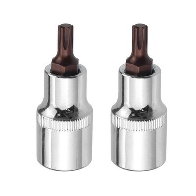 Antrader Vehicle T35 Torx Head Screwdriver 1/2'' Square One Size, Silver Tone