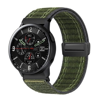 Smartwatch Armband für Samsung Galaxy Watch Active2 40mm Textil Band Magnet Grün