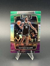 2021-22 Panini Select - Concourse Day'Ron Sharpe #33 Green White Purple Prizm RC