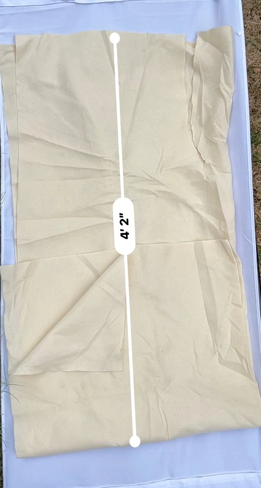 Felt Fabric | Off White Ivory Beige | 54" by 74" with small Tear - Image 2 of 4