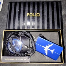 Folio Watch, Bracelets, And Luggage Tag Combination Set