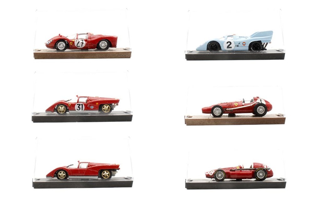1:43 Scale Lot of 6 Die Cast Ferrari & Porsche Race Cars by Brumm