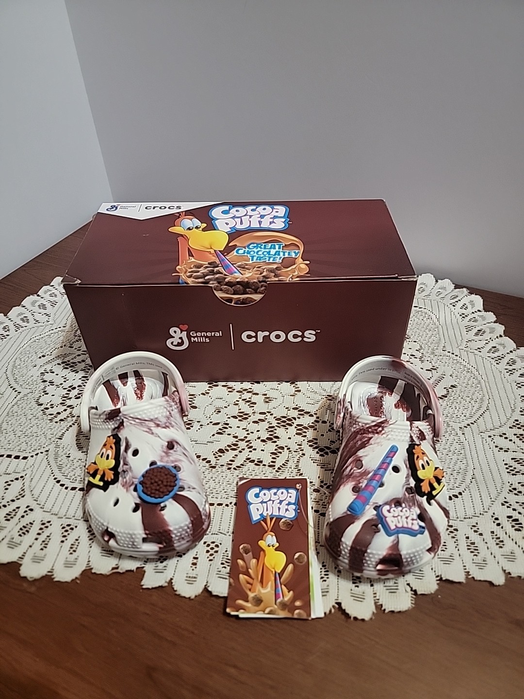 Cocoa Puffs Unisex Cereal Crocs Size C7 Brand New with Tags