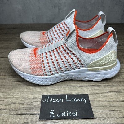 Nike~Women s~Epic Phantom React Flyknit 2~Vast Grey/Orange(CJ0280-003) Sz 7
