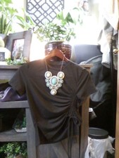 Turquoise Bib Beaded Statement Necklace Fashion Jewelry