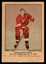 1951-52 Parkhurst VG/EX Benny Woit Rookie #58
