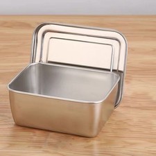 Stainless Steel Storage Box Rectangular Food Storage Containers With Cover HG