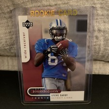 STEVE SAVOY 2005 Upper Deck NFL Foundations #111 Rookie Card RC #313/399. rookie card picture