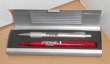 Coca-Cola Kugelschreiber+Fineliner PEN in Coca-Cola Metallbox mit Inlett gebr.!