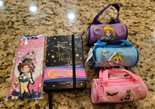 x5 SAILOR MOON COIN Duffle Mini Bag PURSE Keychain Journal 1999 Vintage Lot
