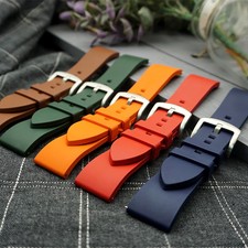 18 19 20 21 22 23 24mm Rubber Watch Band Strap For FKM Diving Bracelet