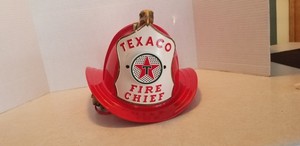 1960s Texaco Fire Chief Toy Helmet With Microphone Speaker & Eagle